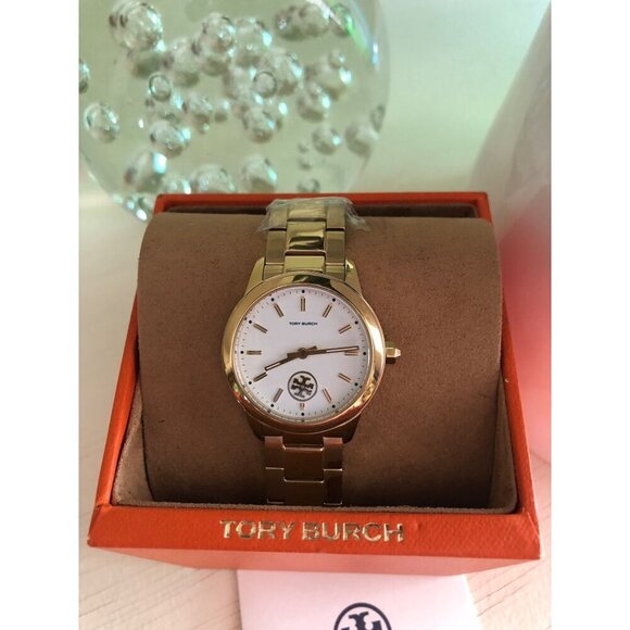 Tory Burch Jewelry - SOLD***New TORY BURCH Collins Series Gold Tone Steel Quartz Ladies Watch
